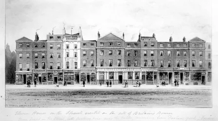 View of Eleven Houses on the Site of the Old Bourse on the Strand, 1853