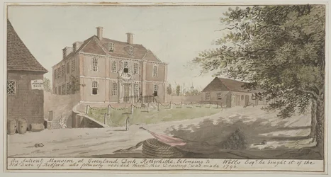 View of an Ancient Mansion at Greenland Dock in Rotherhithe, Bermondsey, 1796