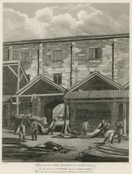 View of the Skin Market in Leadenhall, in the Parish of St Peter Upon Cornhill, London