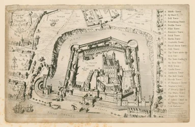 View of the Tower of London in 1553