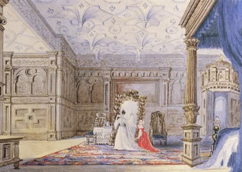 View of the inlaid chamber, Sizergh Castle, Cumbria