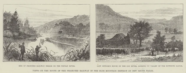 Views on the Route of the Projected Railway in the Blue Mountain District of New South Wales