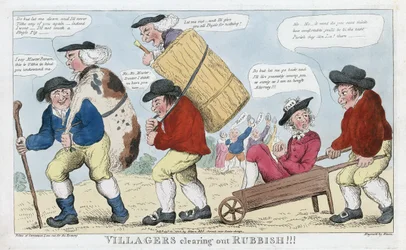 Villagers Clearing out Rubbish!!!, pub. 1800