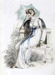 Walking Dress, Fashion Plate from Ackermann