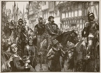 Wallace on his way to Westminster Hall (Illustration from Cassell