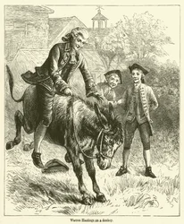 Warren Hastings on a donkey