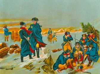 Washington and Lafayette at Valley Forge
