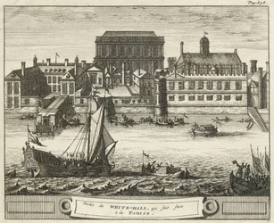 Whitehall, Westminster, London, UK (engraving)