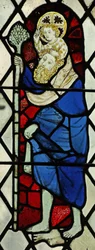 Window Chap-Ed-Confessor chapel depicting St Christopher