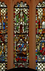 Window depicting the Nativity