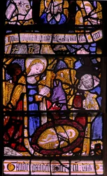Window depicting the Nativity