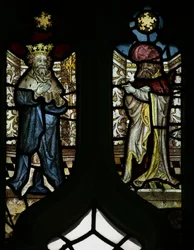 Window N6 depicting a king and a prophet