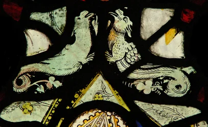 Window depicting grotesques