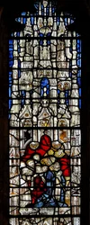 Window depicting a canopy