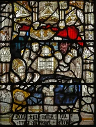 Window depicting the death of St Martin
