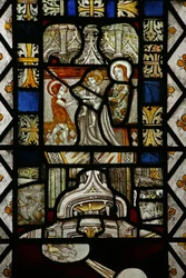 Window depicting a reset childhood scene of St John the Baptist