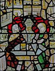 Window Ww depicting a Resurrection Scene: the Supper at Emmaus