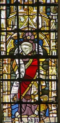 Window depicting a fragmentary figure