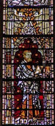 Window depicting a saint