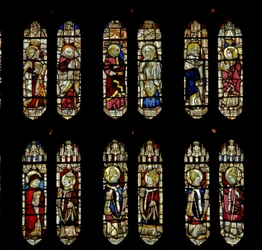 Window depicting saints