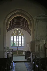 Window depicting the East End of the Church