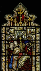 Window depicting the Nativity