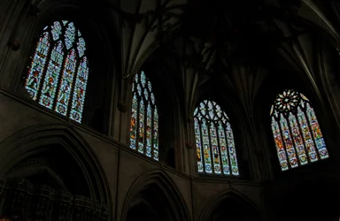 Window depicting the north side of the choir
