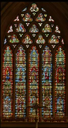 Window depicting Noah, Abraham, David, Isaiah and Malachi; Eve, the Serpent, Virgin and Child, the Brazen Serpent and Moses