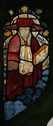 Window depicting a cardinal - Doctor of the Church?