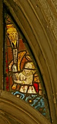 Window depicting an angel with a censer