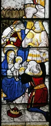Window n3 depicting the Adoration of the Magi