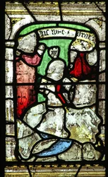 Window 6 depicting St George slays the dragon