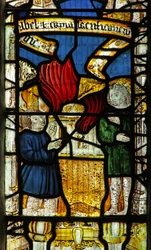 Window 1 depicting Cain and Abel make their offerings