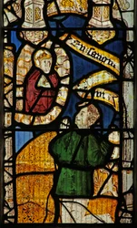 Window 1 depicting Cain is sentenced
