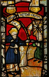 Window 1 depicting Cain is shot by Lamech