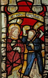 Window 1 depicting Noah told to build the Ark