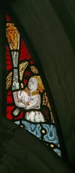 Window depicting an angel with a censer
