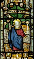 Window 1 depicting the Creation of the animals and the birds