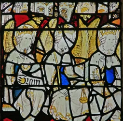 Window depicting the angelic Hierarchy: Thrones