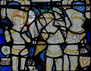 Window depicting the angelic Hierarchy: Thrones