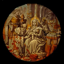 Window side chapel Gi depicting the Adoration of the Magi