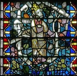 Window w16 depicting a king on the Tree of Jesse