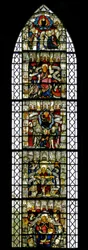 Window w24 depicting the Te Deum - We Praise thee O God
