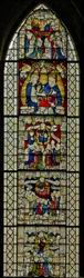 Window w25 depicting the Te Deum