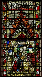 Window w37 depicting the Presentation in the Temple