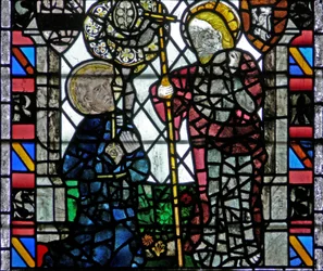 Window depicting a Resurrection scene: the appearance to St Peter