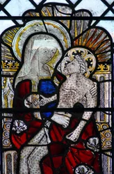 Window w4 depicting the Pieta