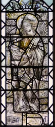 Window depicting the angelic Hierarchy: Archangel Raphael
