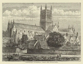 Worcester Cathedral, from the southwest