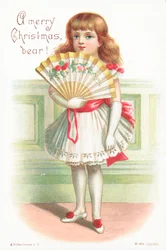Young Girl holding Fan